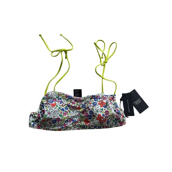TOMMY HILFIGER Floral Shoulder Tie Bikini Swim Top Size XL NEW NWT - Picture 8 of 8